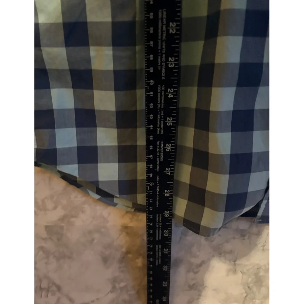 J. Crew Mens Slim Fit Gingham Short Sleeve Button‎ Down Shirt Size L